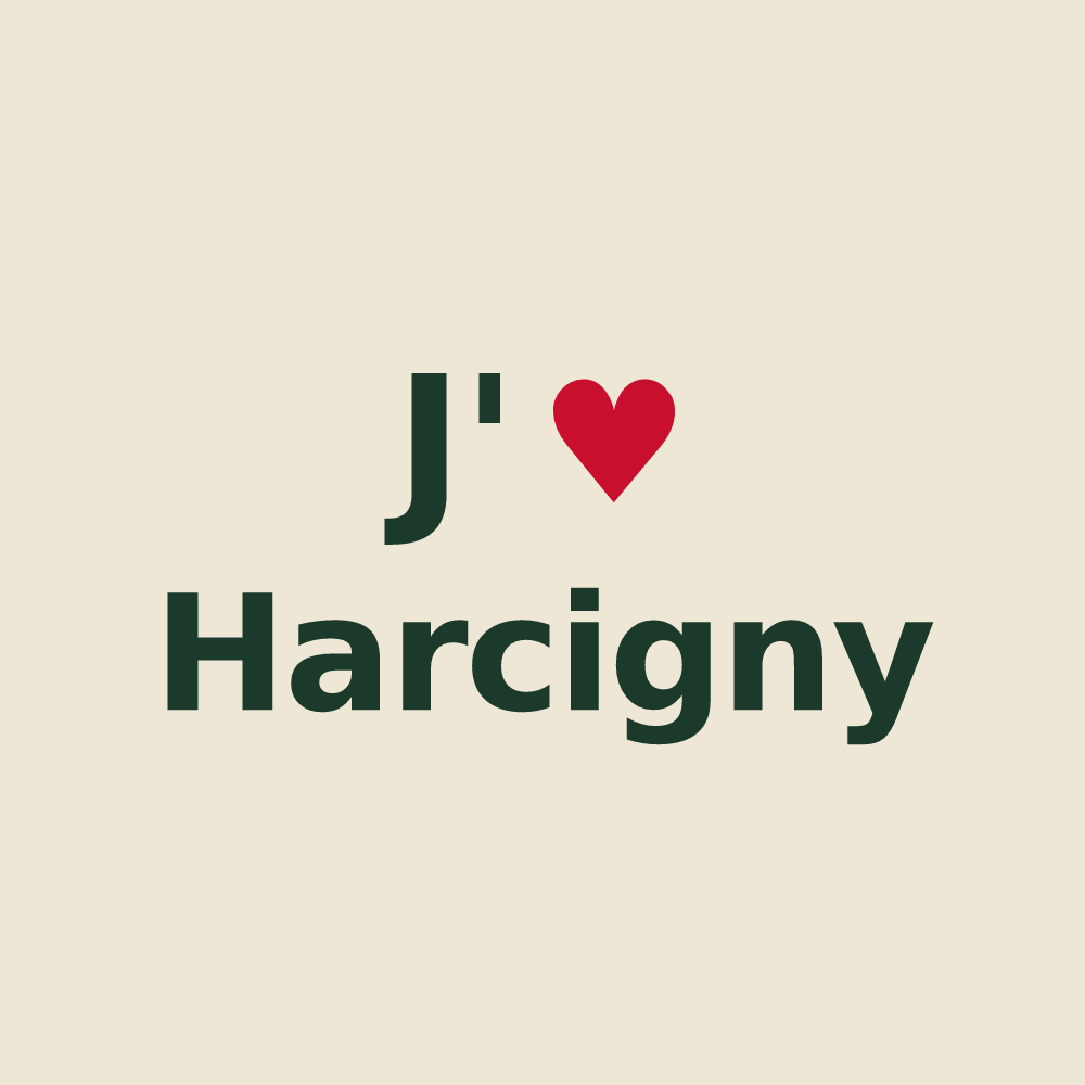 Tote bag personnalisé Harcigny — design J'aime Harcigny