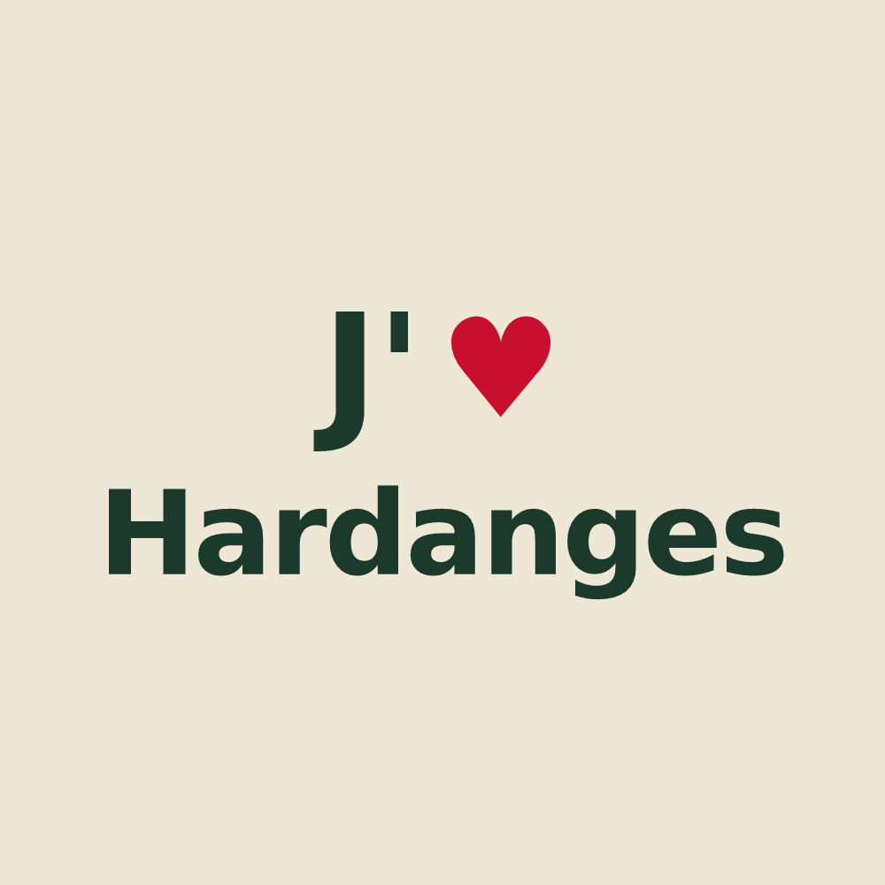 Tote bag personnalisé Hardanges — design J'aime Hardanges