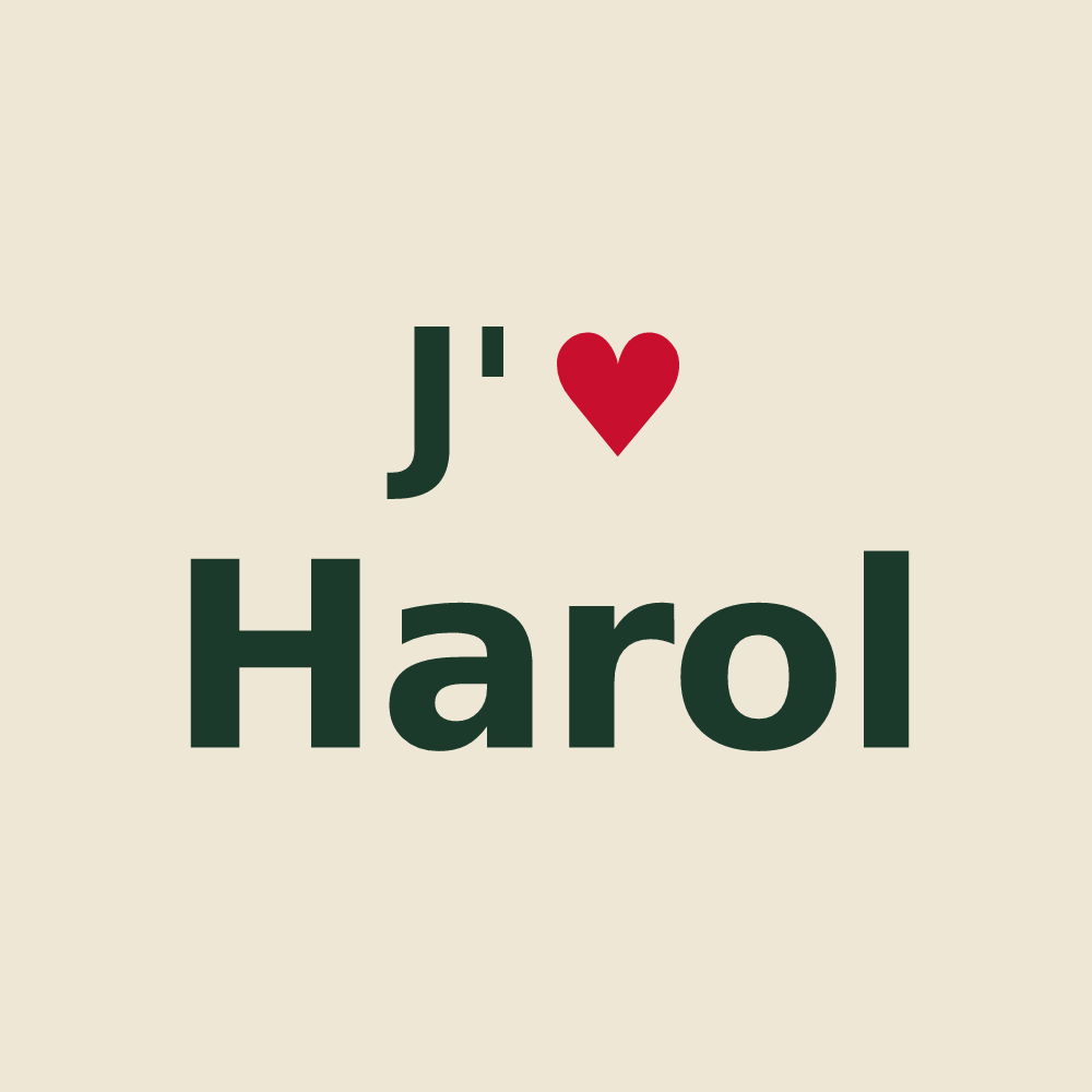 Tote bag personnalisé Harol — design J'aime Harol