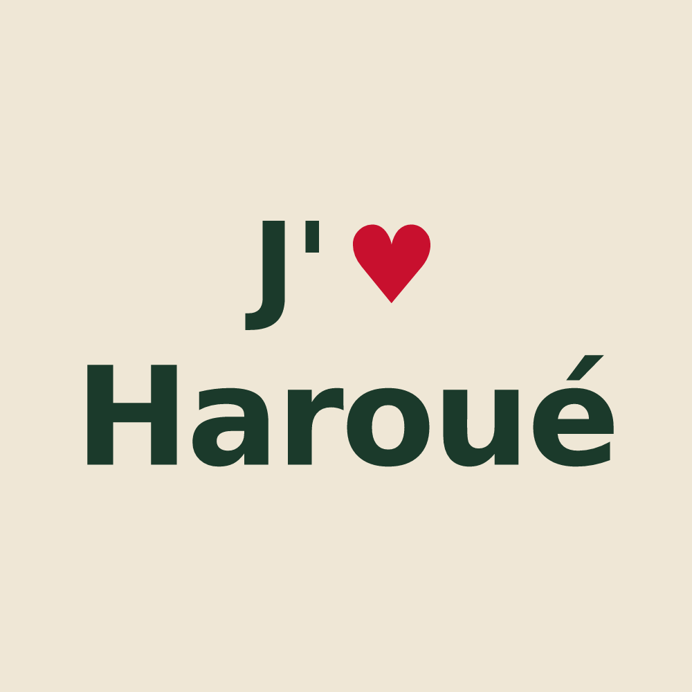 Tote bag personnalisé Haroué — design J'aime Haroué