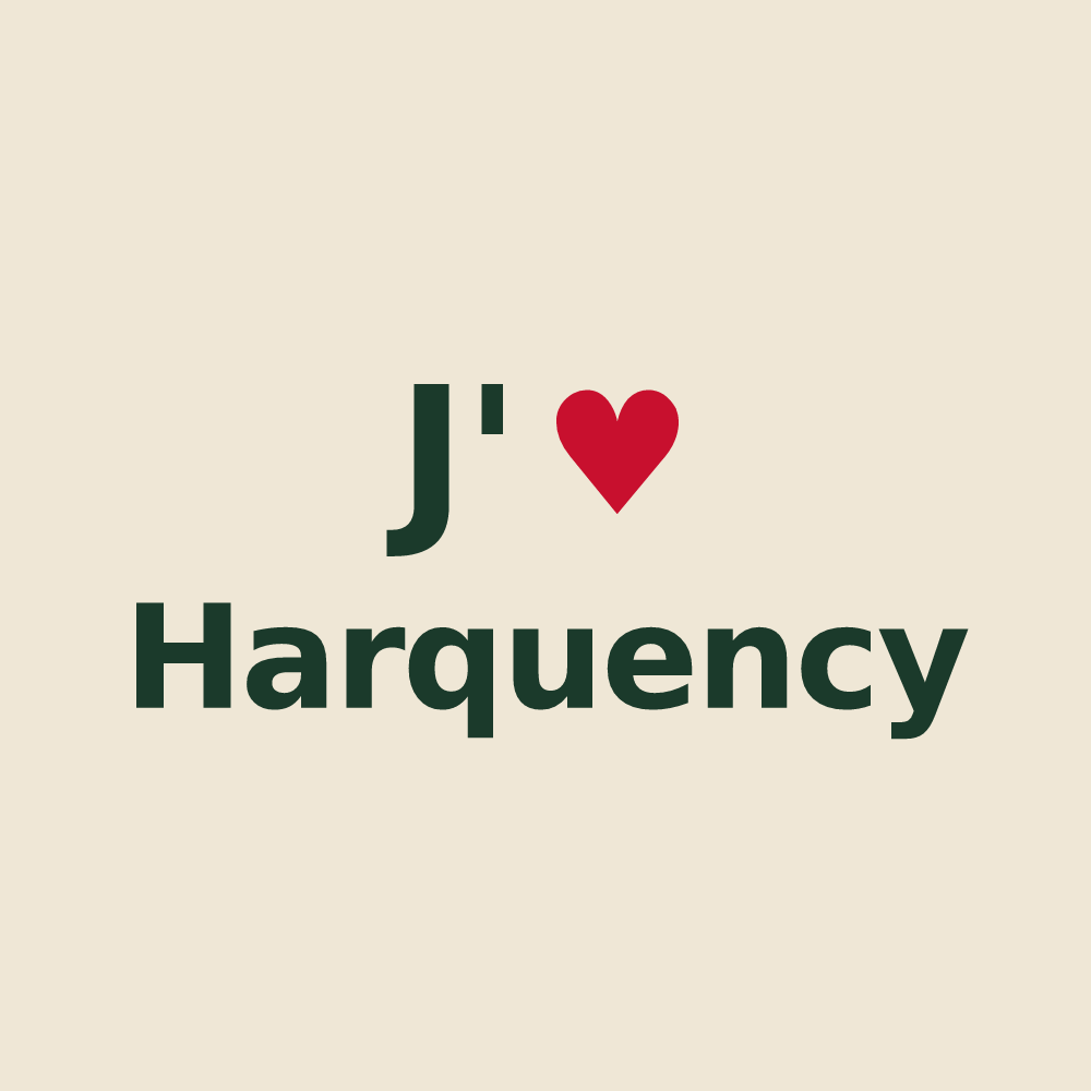 Tote bag personnalisé Harquency — design J'aime Harquency