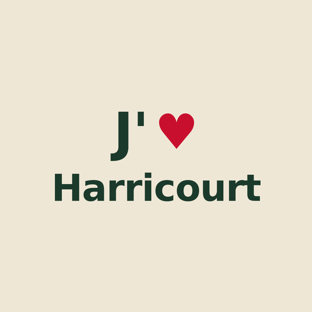 Tote bag personnalisé Harricourt — design J'aime Harricourt
