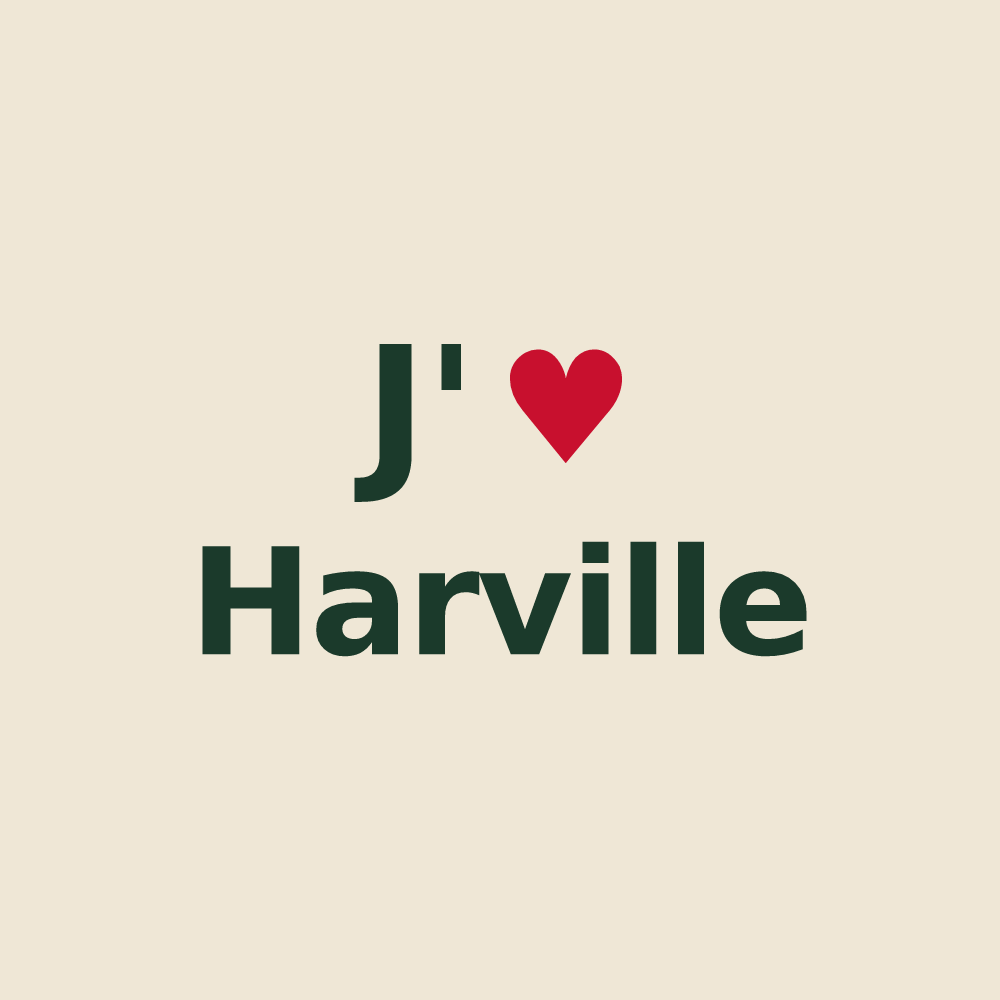 Tote bag personnalisé Harville — design J'aime Harville