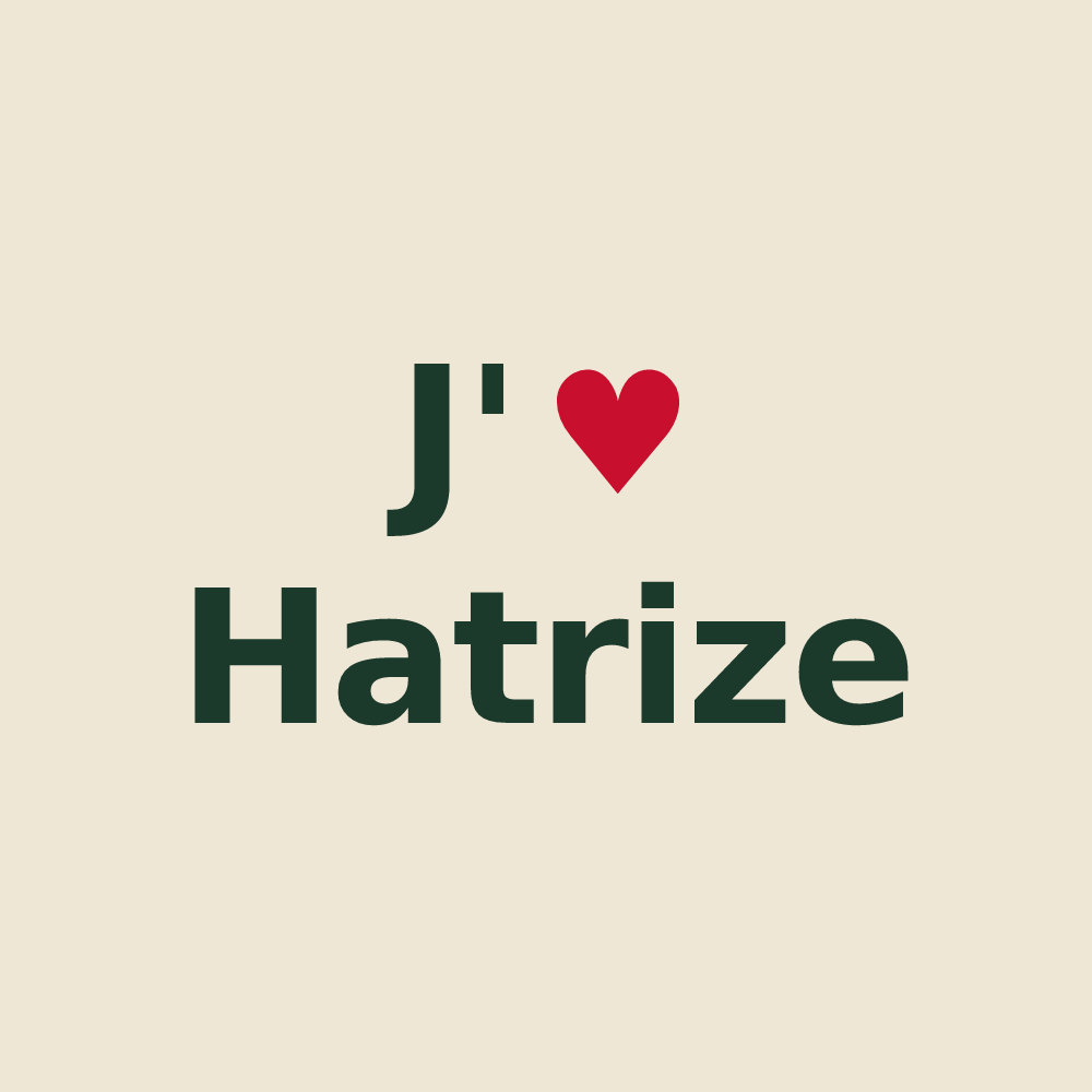 Tote bag personnalisé Hatrize — design J'aime Hatrize