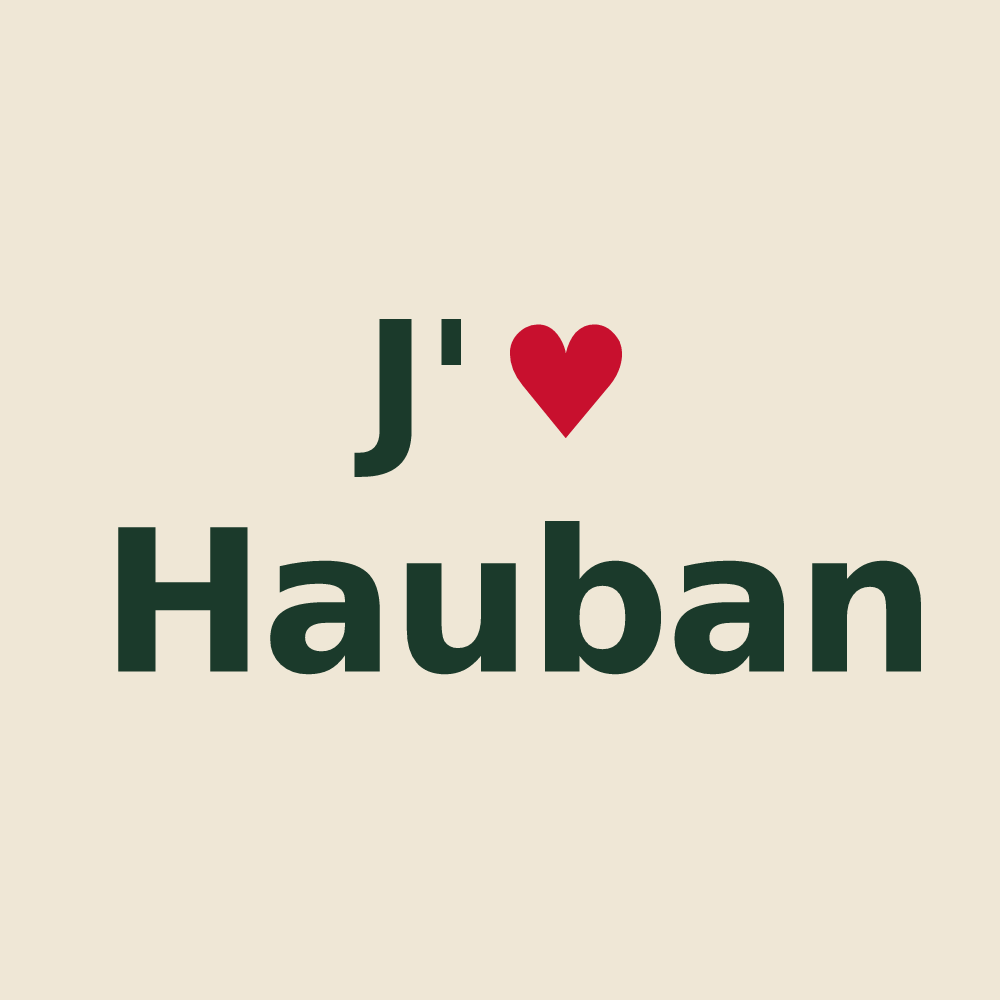 Tote bag personnalisé Hauban — design J'aime Hauban
