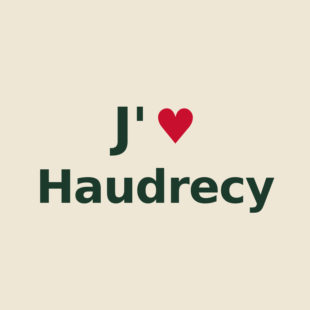 Tote bag personnalisé Haudrecy — design J'aime Haudrecy