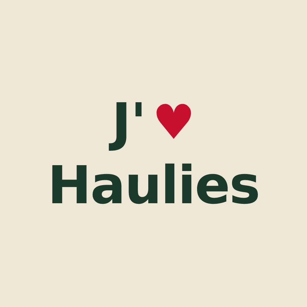 Tote bag personnalisé Haulies — design J'aime Haulies