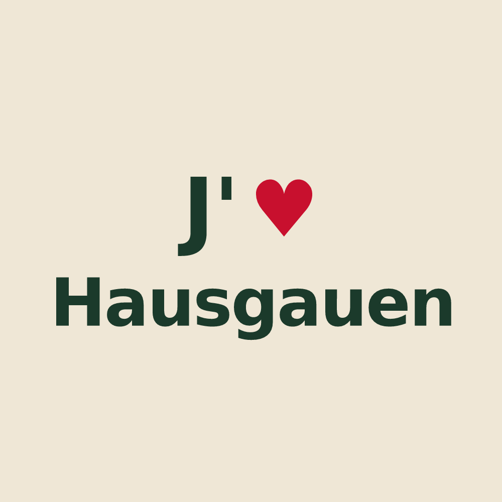 Tote bag personnalisé Hausgauen — design J'aime Hausgauen