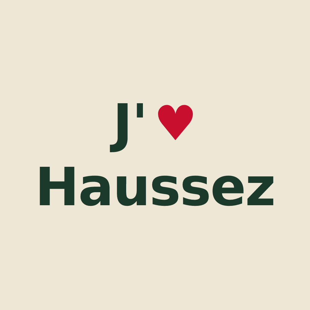 Tote bag personnalisé Haussez — design J'aime Haussez