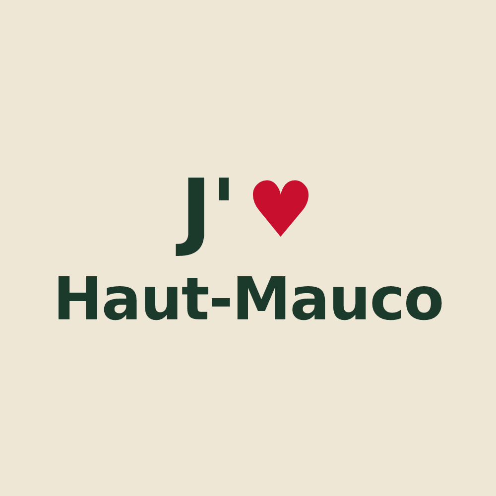 Tote bag personnalisé Haut-Mauco — design J'aime Haut-Mauco