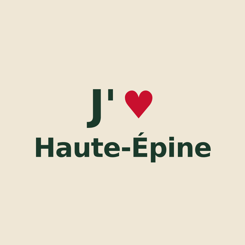 Tote bag personnalisé Haute-Épine — design J'aime Haute-Épine