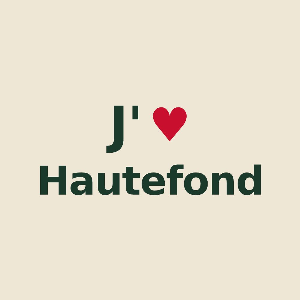 Tote bag personnalisé Hautefond — design J'aime Hautefond