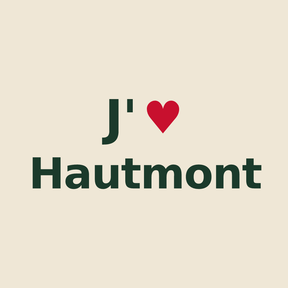 Tote bag personnalisé Hautmont — design « J'aime Hautmont » imprimé sur le tote bag