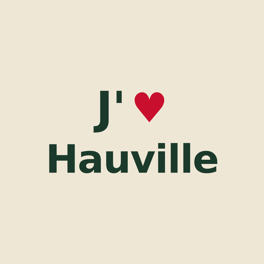 Tote bag personnalisé Hauville — design J'aime Hauville