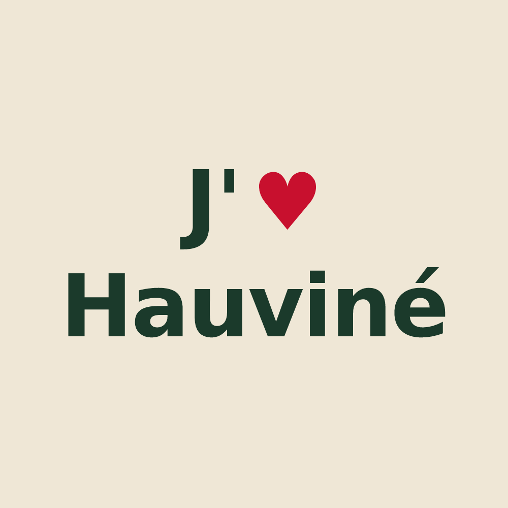 Tote bag personnalisé Hauviné — design J'aime Hauviné