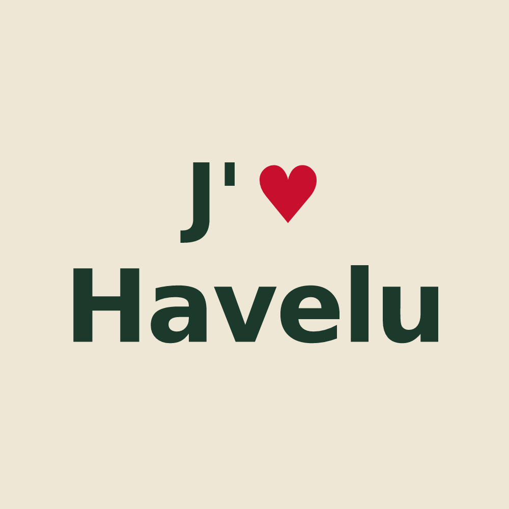 Tote bag personnalisé Havelu — design J'aime Havelu