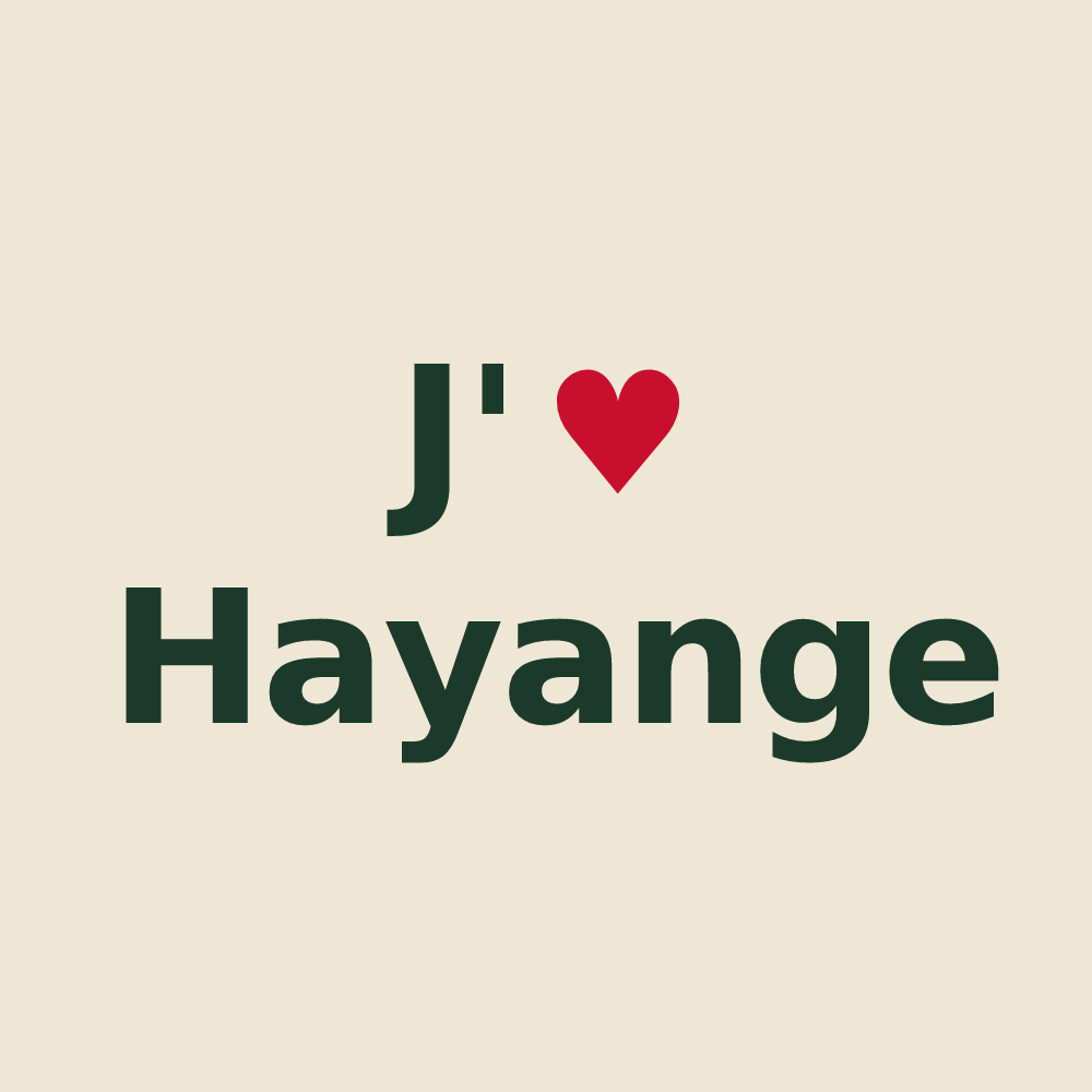 Tote bag personnalisé Hayange — design J'aime Hayange