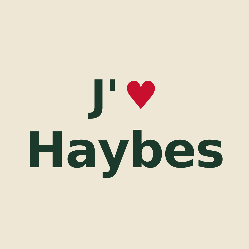 Tote bag personnalisé Haybes — design J'aime Haybes
