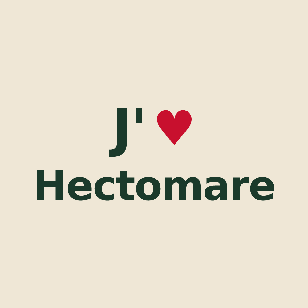 Tote bag personnalisé Hectomare — design J'aime Hectomare