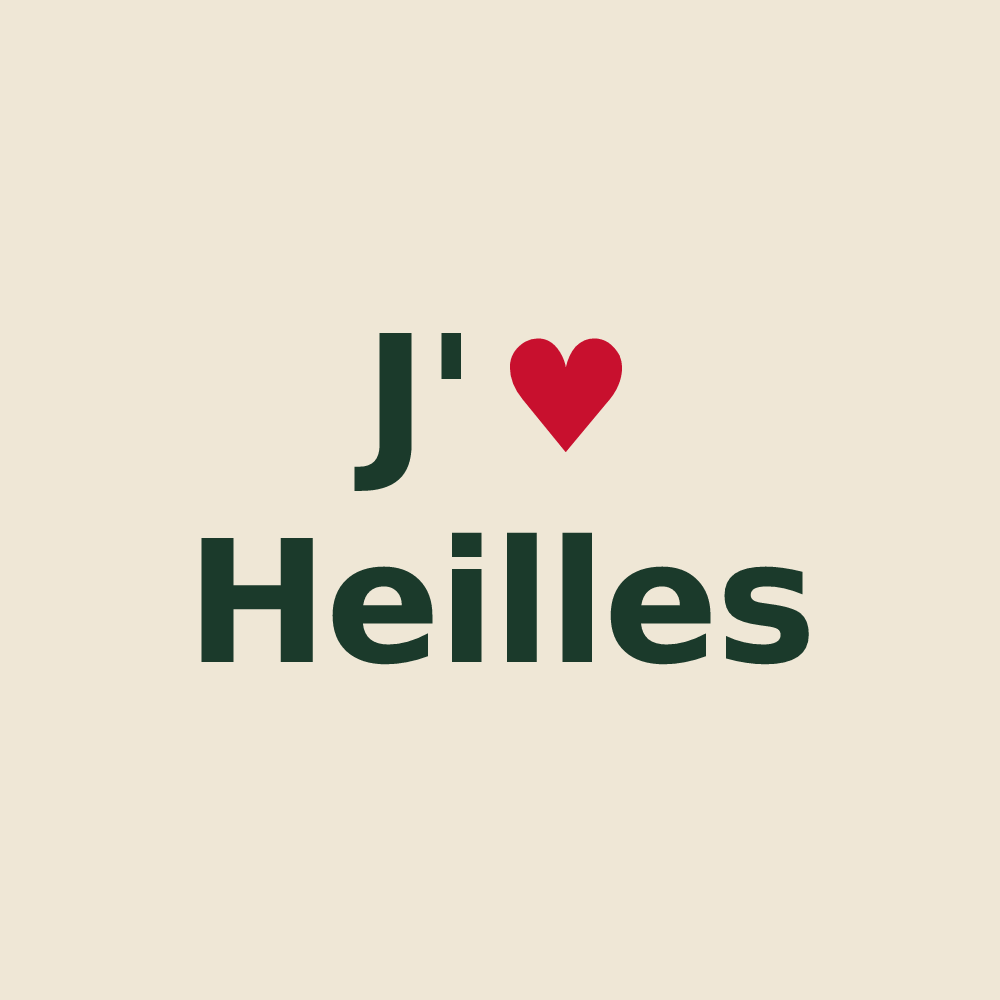 Tote bag personnalisé Heilles — design J'aime Heilles