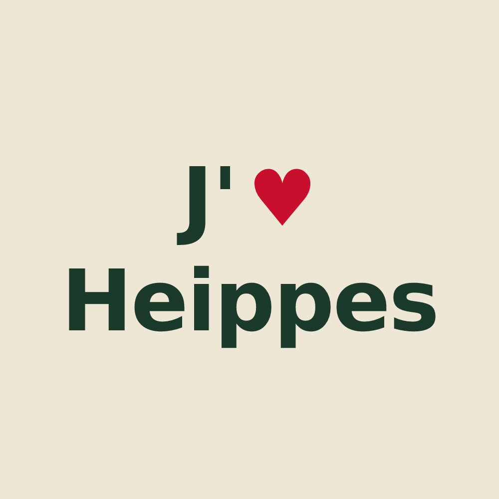 Tote bag personnalisé Heippes — design J'aime Heippes
