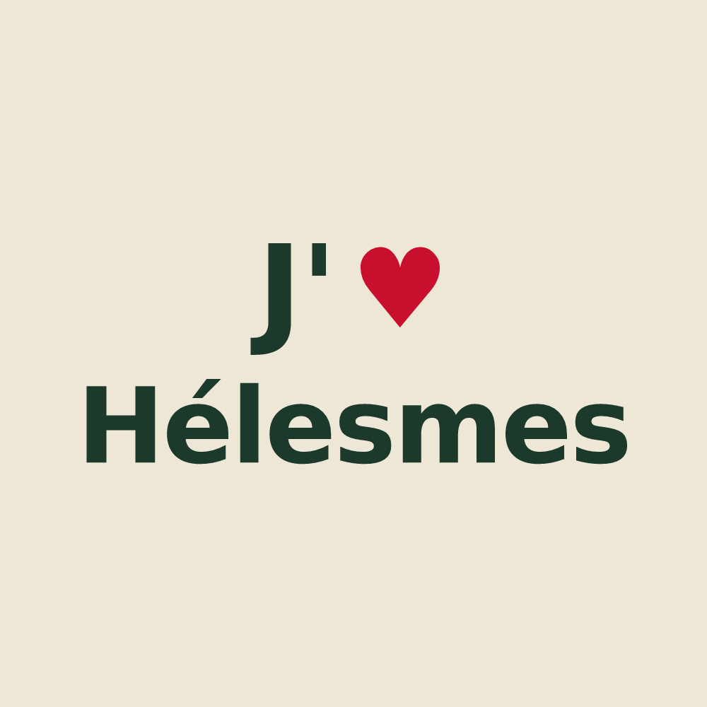 Tote bag personnalisé Hélesmes — design J'aime Hélesmes