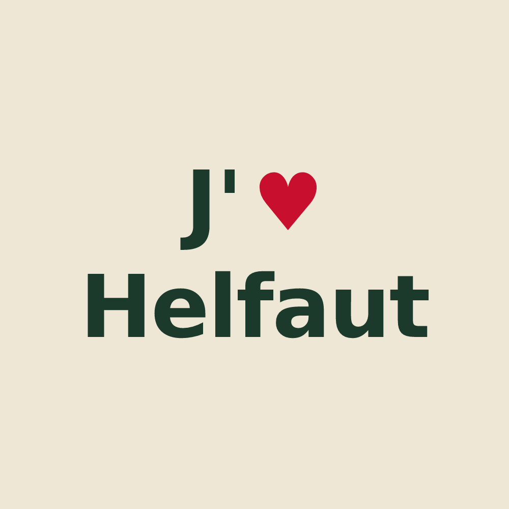 Tote bag personnalisé Helfaut — design J'aime Helfaut
