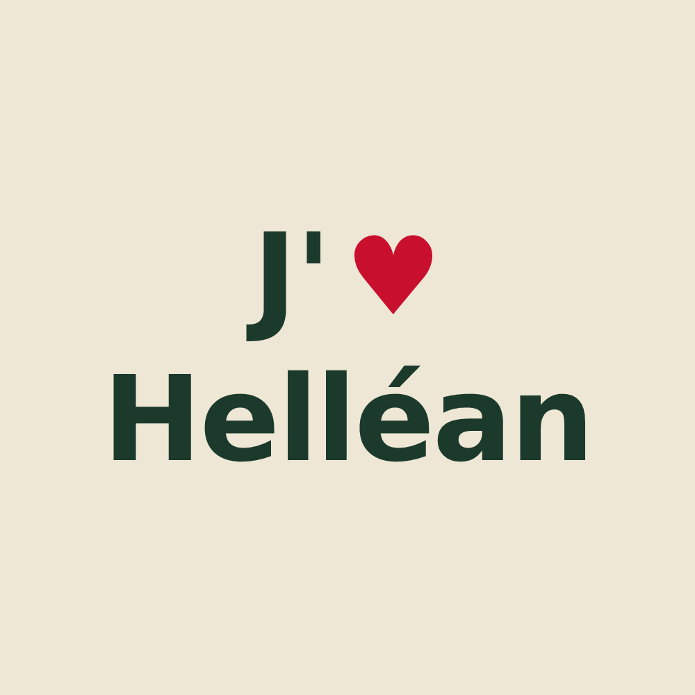 Tote bag personnalisé Helléan — design J'aime Helléan