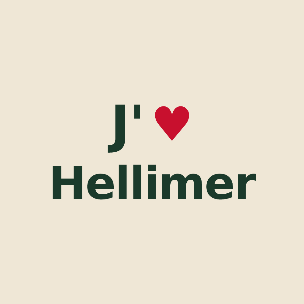 Tote bag personnalisé Hellimer — design J'aime Hellimer
