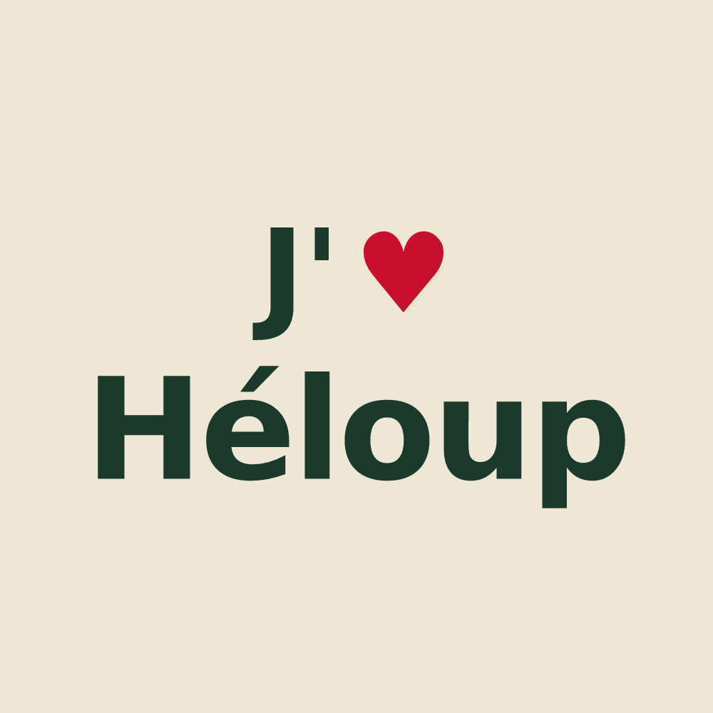 Tote bag personnalisé Héloup — design J'aime Héloup