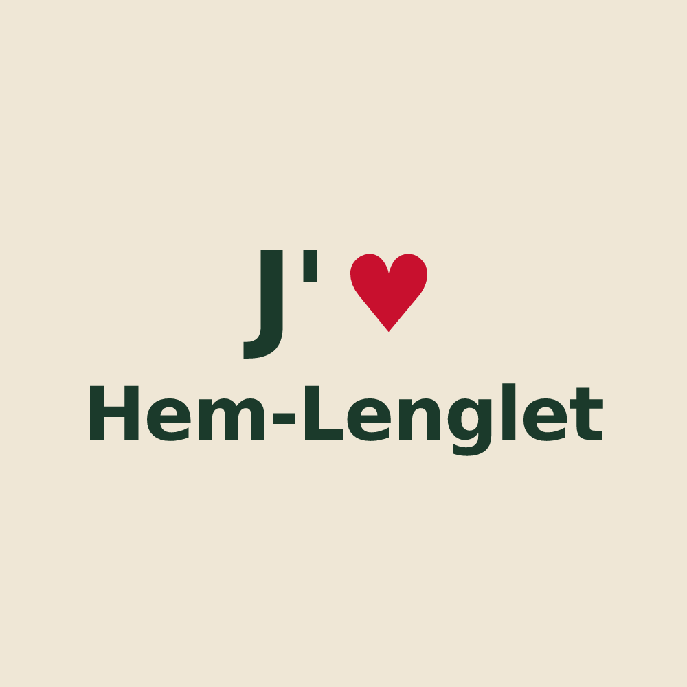 Tote bag personnalisé Hem-Lenglet — design J'aime Hem-Lenglet
