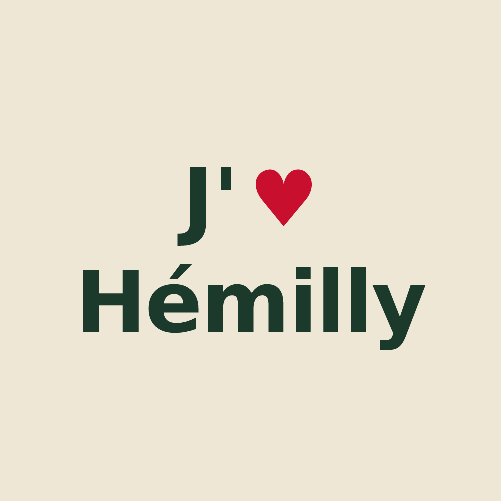 Tote bag personnalisé Hémilly — design J'aime Hémilly