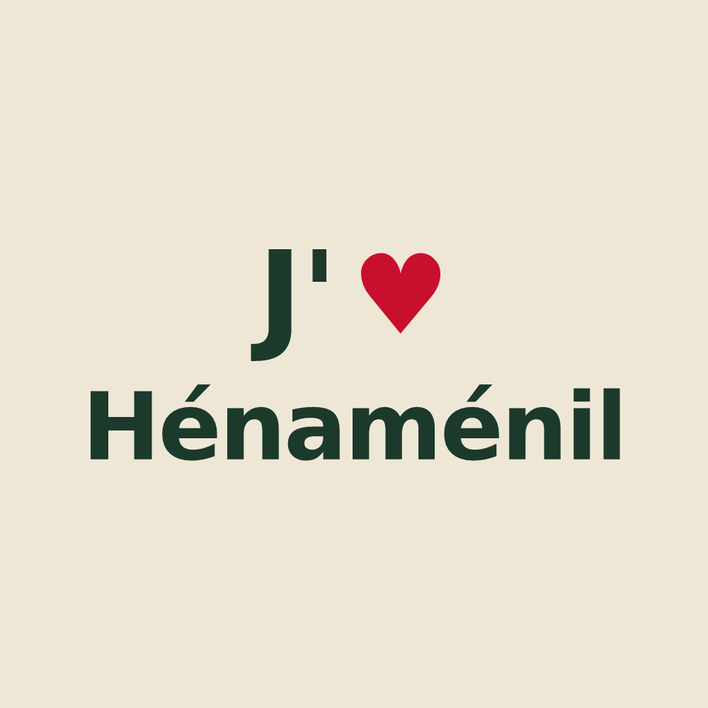 Tote bag personnalisé Hénaménil — design J'aime Hénaménil