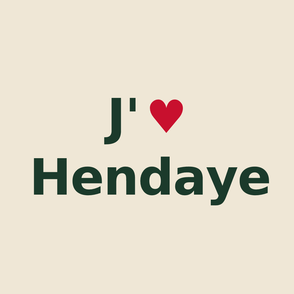 Tote bag personnalisé Hendaye — design J'aime Hendaye