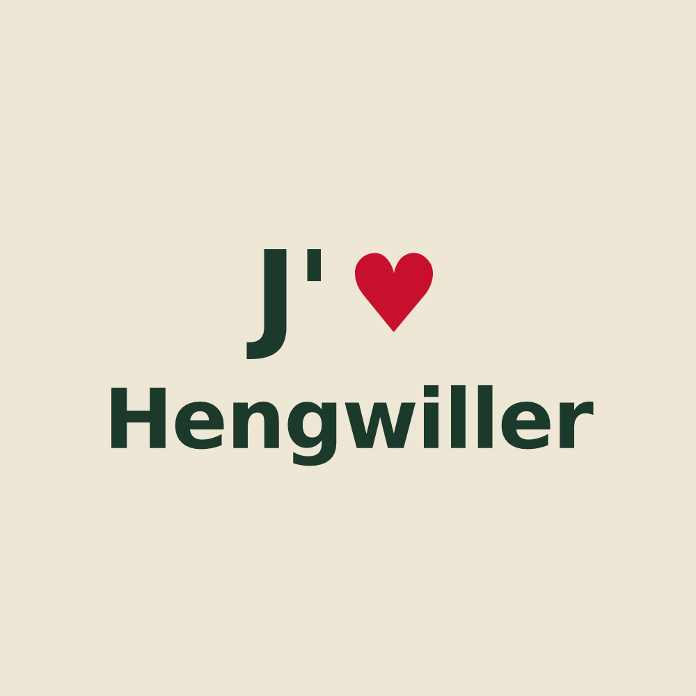 Tote bag personnalisé Hengwiller — design J'aime Hengwiller