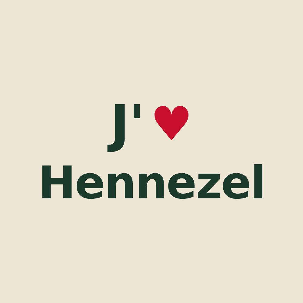 Tote bag personnalisé Hennezel — design J'aime Hennezel