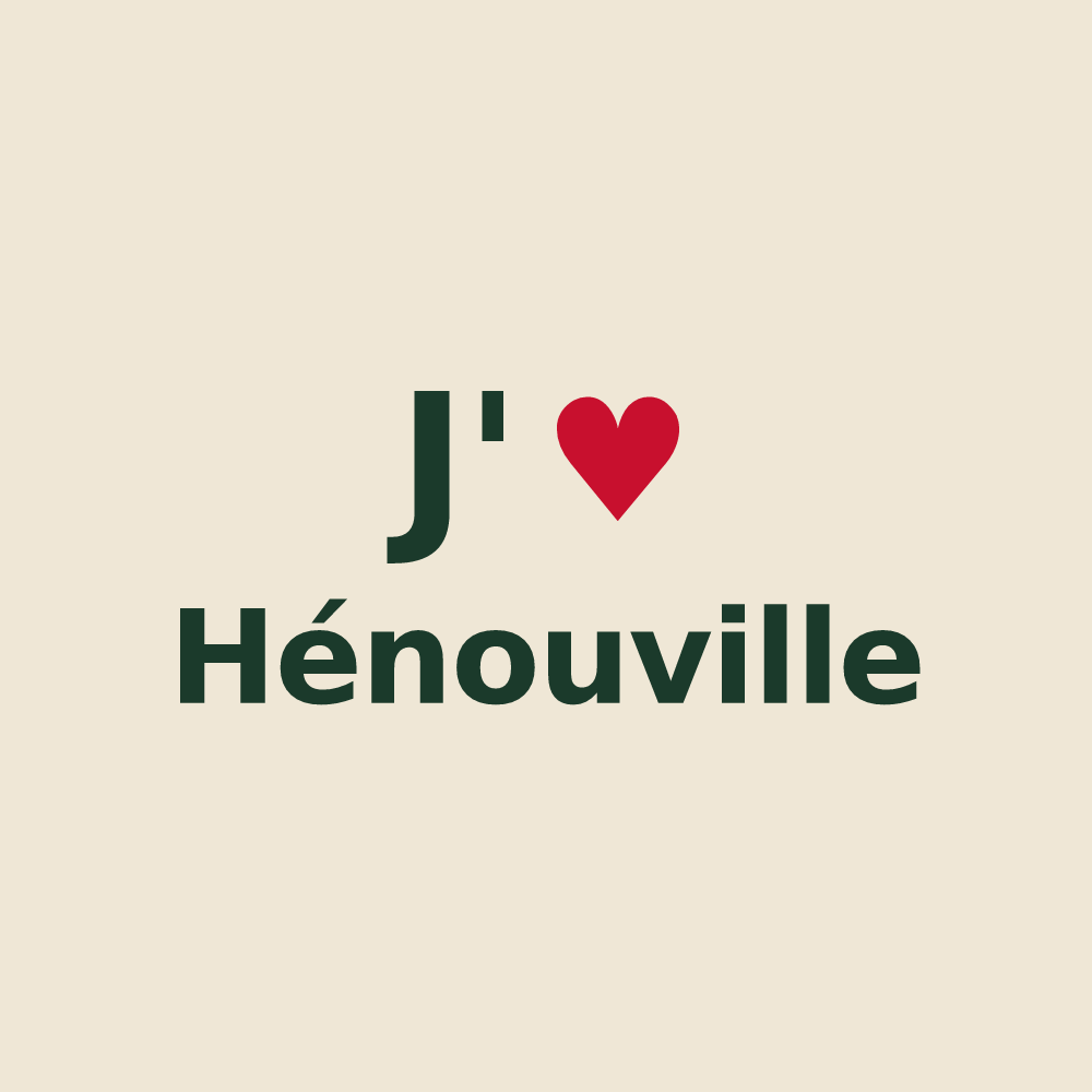 Tote bag personnalisé Hénouville — design J'aime Hénouville