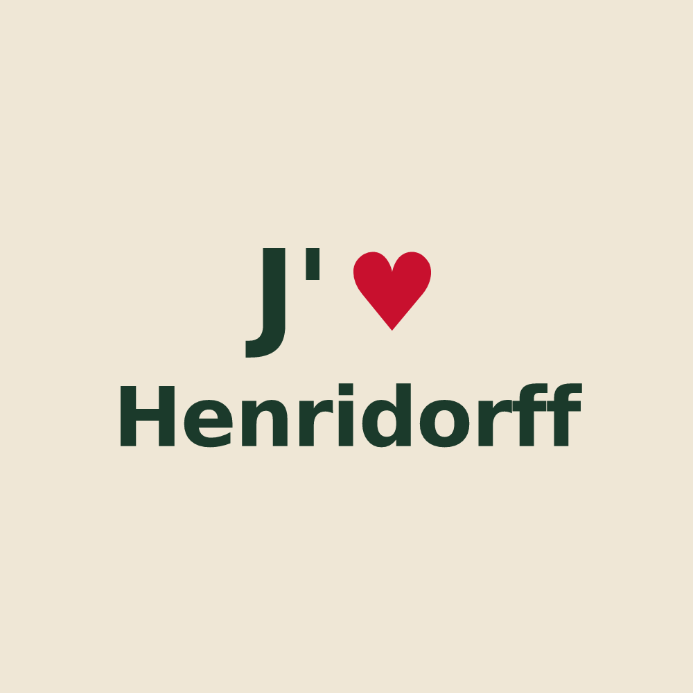 Tote bag personnalisé Henridorff — design J'aime Henridorff