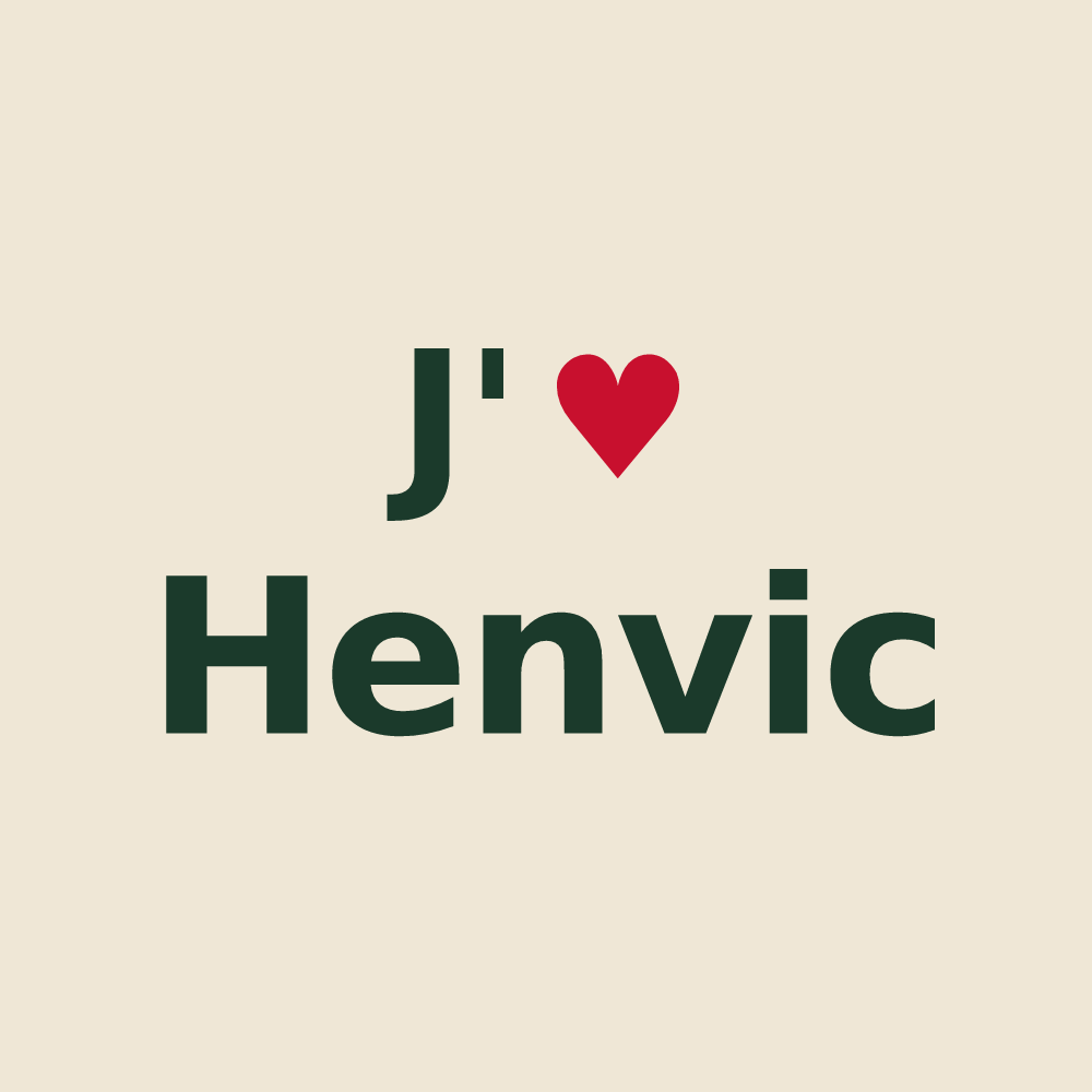 Tote bag personnalisé Henvic — design J'aime Henvic