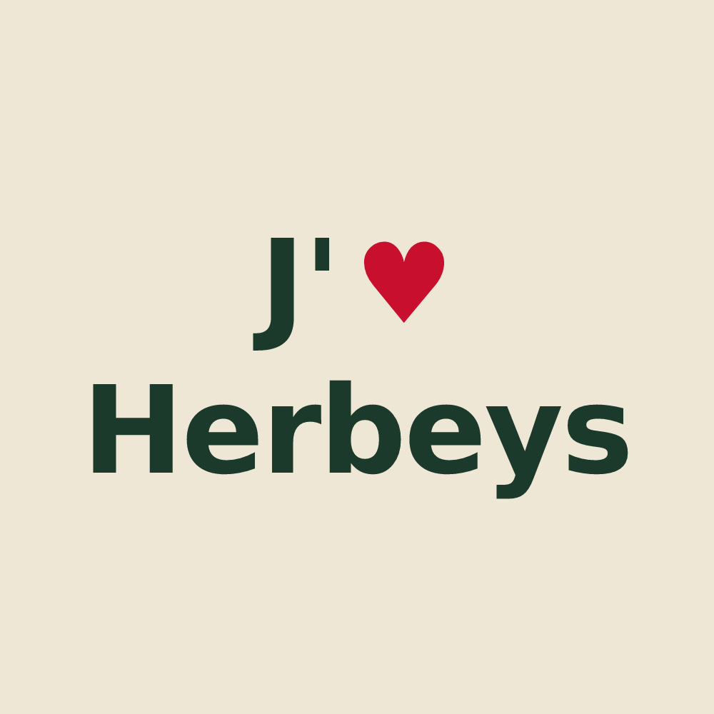 Tote bag personnalisé Herbeys — design J'aime Herbeys