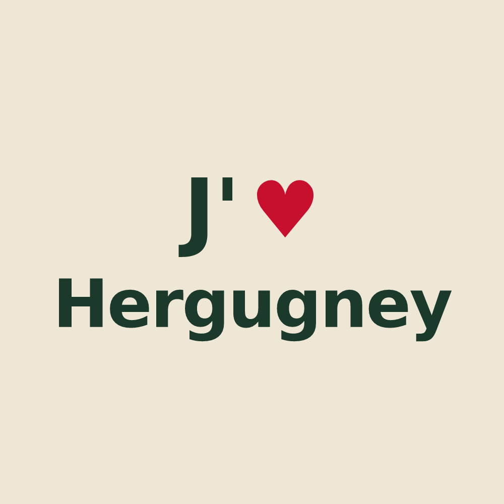 Tote bag personnalisé Hergugney — design J'aime Hergugney