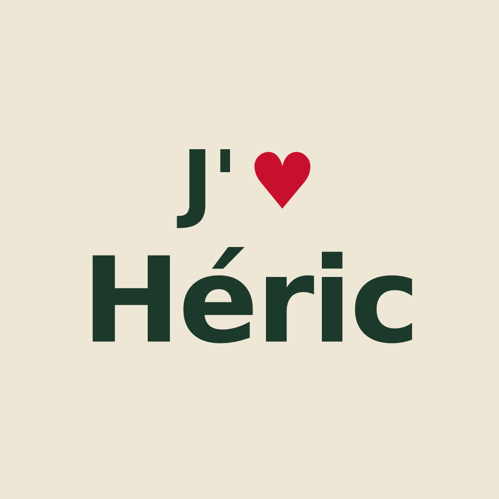 Tote bag personnalisé Héric — design J'aime Héric