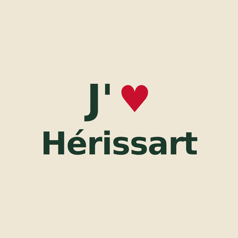 Tote bag personnalisé Hérissart — design J'aime Hérissart