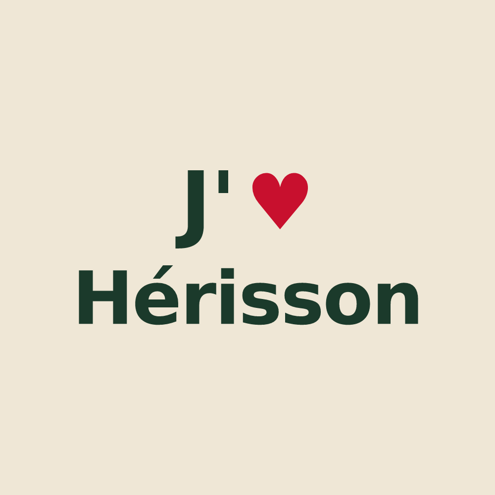 Tote bag personnalisé Hérisson — design J'aime Hérisson