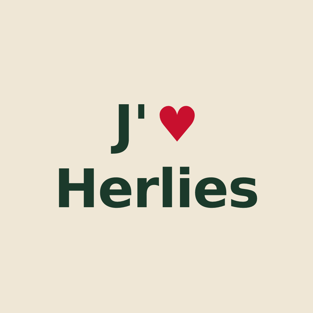Tote bag personnalisé Herlies — design J'aime Herlies