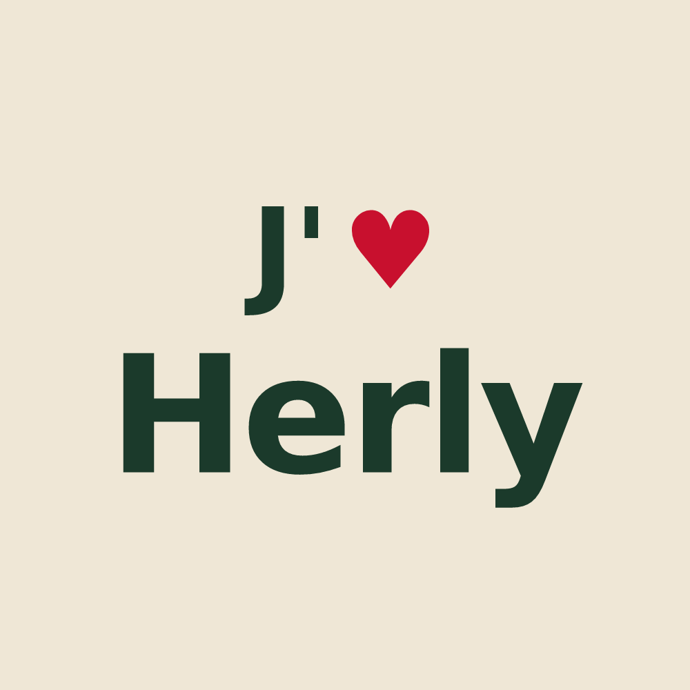 Tote bag personnalisé Herly — design J'aime Herly