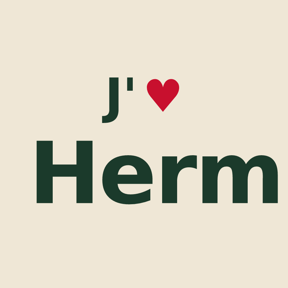 Tote bag personnalisé Herm — design J'aime Herm