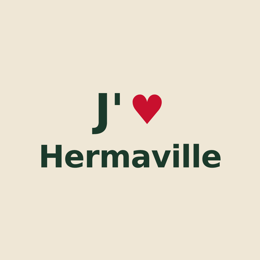 Tote bag personnalisé Hermaville — design J'aime Hermaville