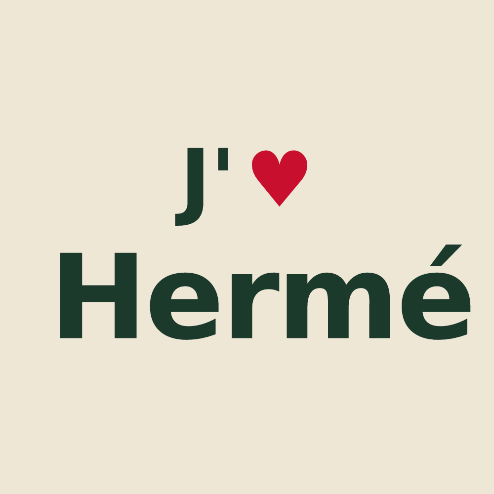 Tote bag personnalisé Hermé — design J'aime Hermé