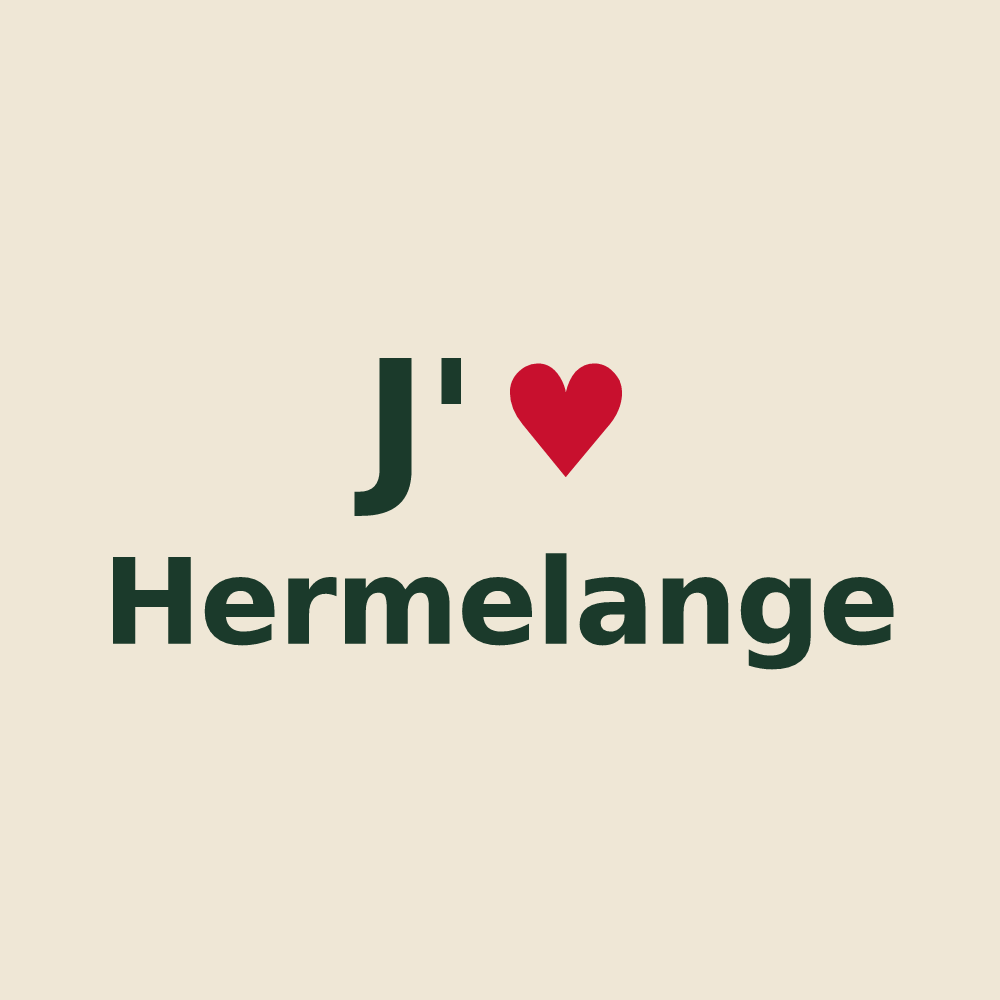 Tote bag personnalisé Hermelange — design J'aime Hermelange